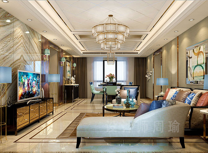 大黑屌干美女世纪江尚三室两厅168平装修设计效果欣赏
